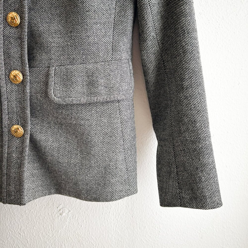 ESCADA Virgin Wool Herringbone Quiet Luxury Powersuit Blazer and Trousers SZ 34 - Picture 8 of 14